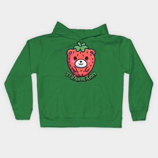Strawbearry Cute Strawberry Bear Fruit Animal Kids Hoodie